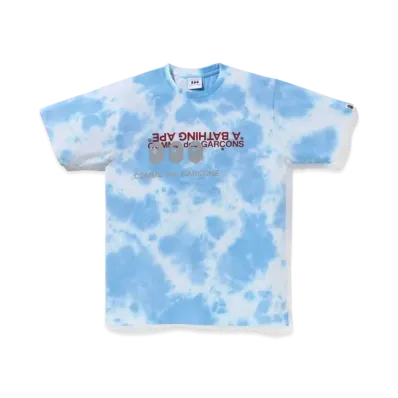 A BATHING APE x CDG OSAKA Tie Dye Tee "Blue"