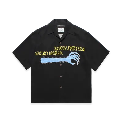 WACKO MARIA x Neckface Hawaiian Shirt "Black"