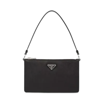 PRADA Saffiano Leather Mini Bag "Black"