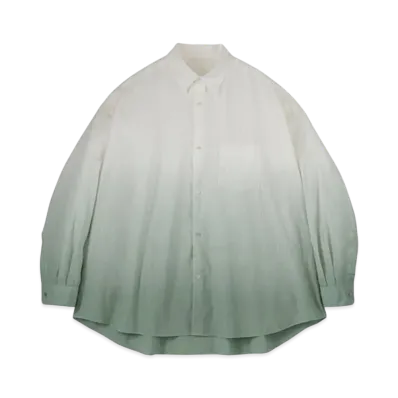Graphpaper Broad L/S Oversized Band Collar Shirt "Pale Green"