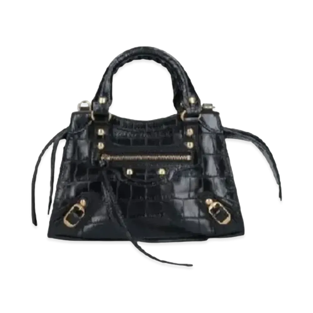 BALENCIAGA Leather Mini Bag "Black"