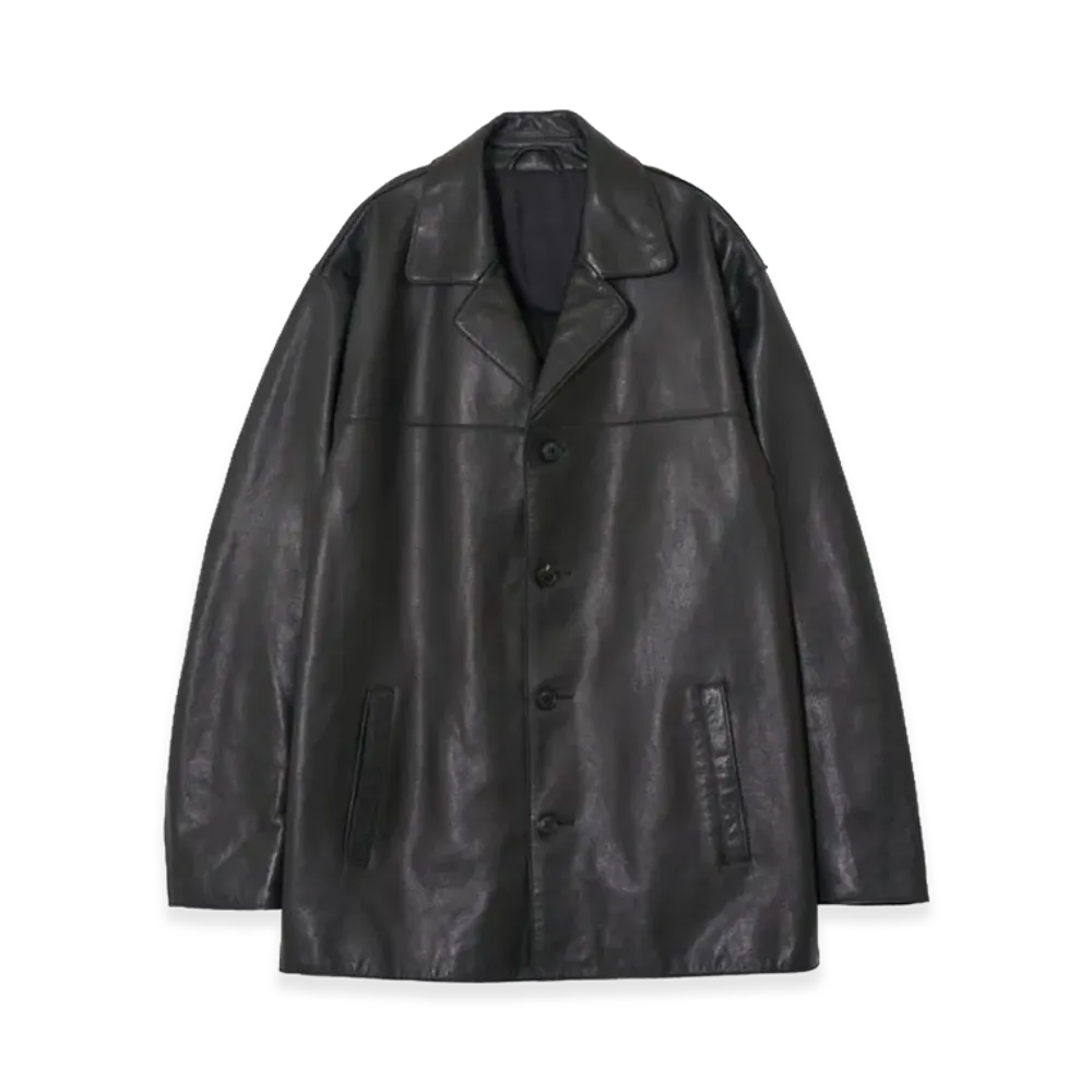YOKE EX. Cow Leather Car Jacket "Black"