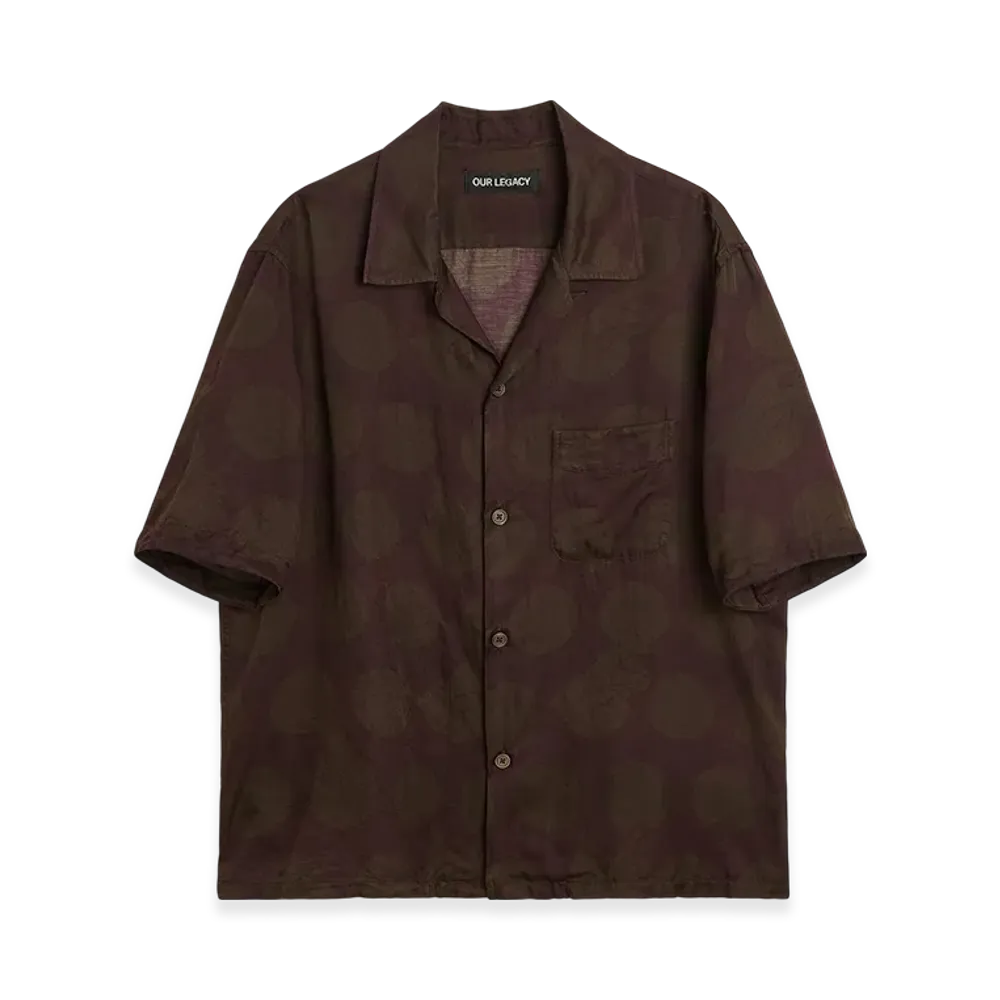 OUR LEGACY Heusen Shirt Shortsleeve "Dotted Print Cotton Silk"
