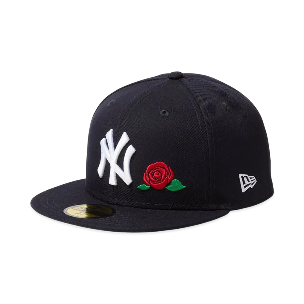 New Era 59Fifty With Rose New York Yankees "Navy"