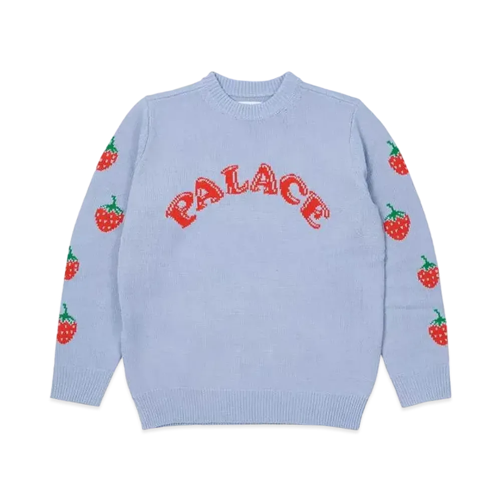 PALACE STRAWBERRY KNIT "Baby Blue"