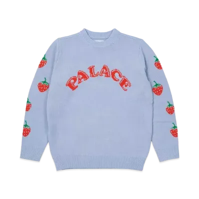 PALACE STRAWBERRY KNIT "Baby Blue"