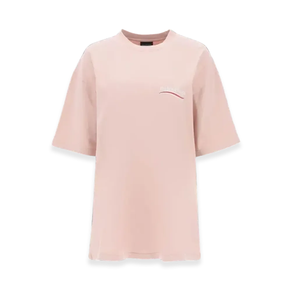 BALENCIAGA Women's Political Campaign Oversized T-Shirt "Pink"