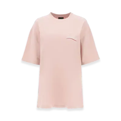 BALENCIAGA Women's Political Campaign Oversized T-Shirt "Pink"