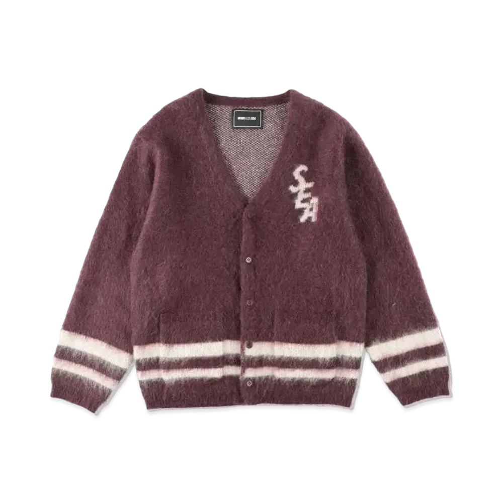 WIND AND SEA (S_E_A) Mohair Cardigan "Purple"