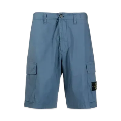 STONE ISLAND Stretch Cotton Bermuda Cargo Short "Blue"