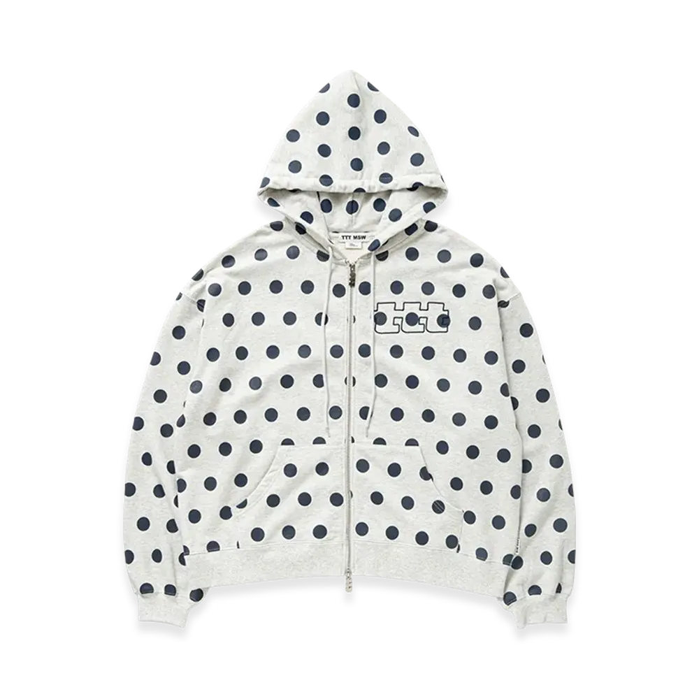 TTTMSW Dot Zip Up Hoodie "Grey"