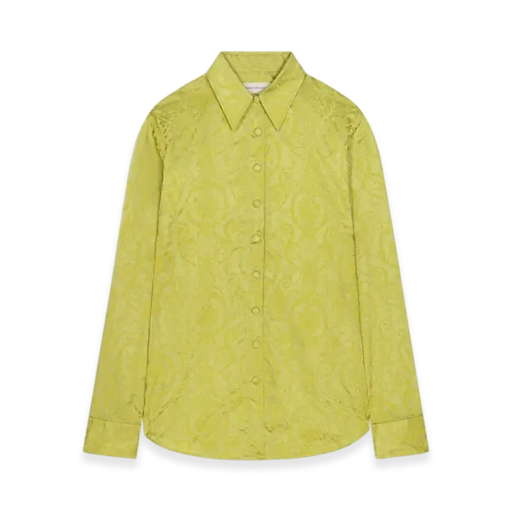 DRIES VAN NOTEN Women's Baroque Motif Shirt "Yellow"