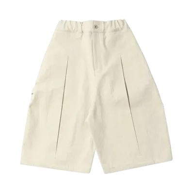 UNION Box Pleat Short Denim Herringbone "Raw Denim"