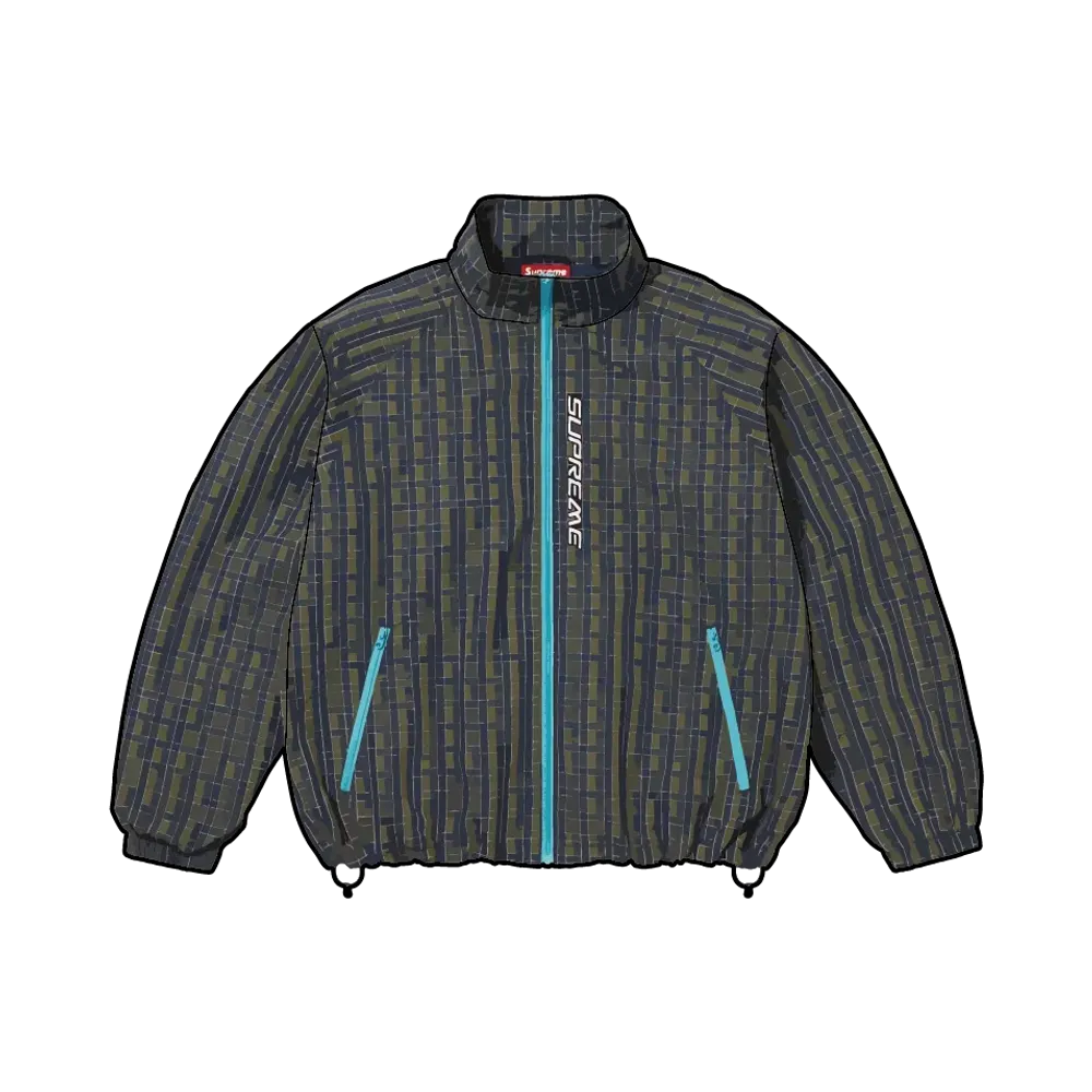 Supreme Plaid Track Jacket "Navy"
