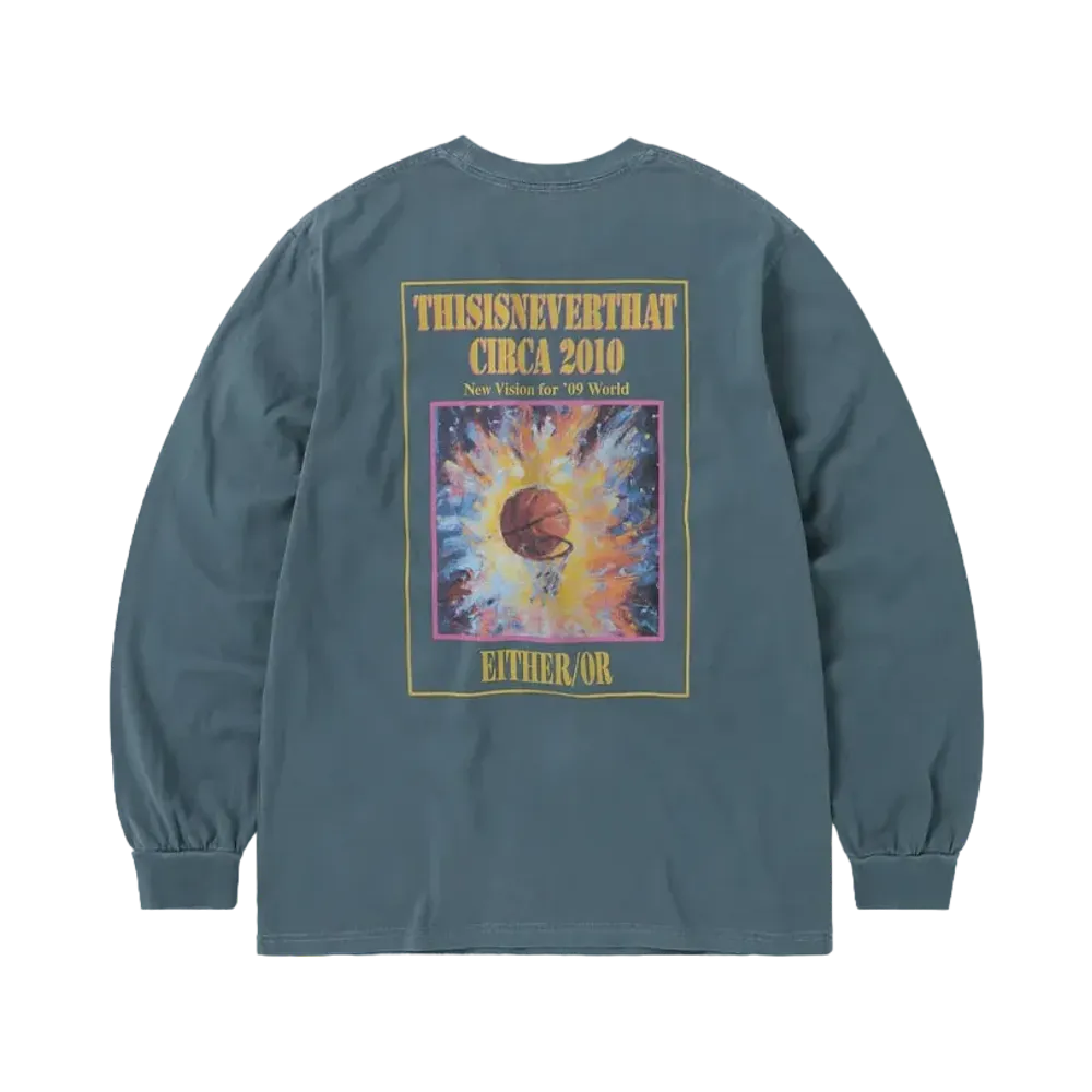 thisisneverthat Basketball Hoop L/S Tee "Navy"