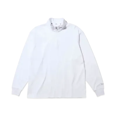 NEW ERA Performance Apparel Long Sleeve Oversized Half-Zip Performance T-Shirt "White"