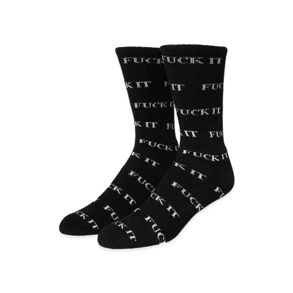 HUF Spring 24 Fuck It Socks "Black"