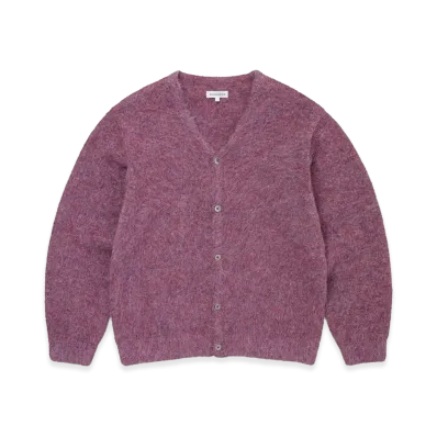 thisisneverthat Hairy Knit Cardigan "Magenta"