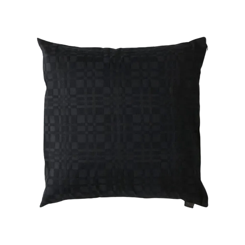 White Mountaineering 3D CHECK JACQUARD CUSHION "BLACK"