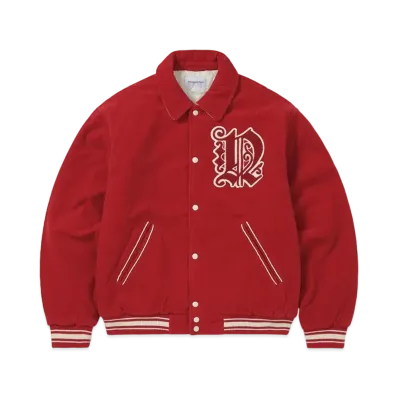 thisisneverthat Fortuna Corduroy Varsity Jacket "Red"