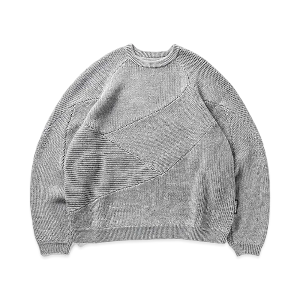 TIGHTBOOTH Splice Knit Sweater "Grey"