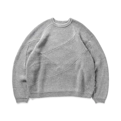 TIGHTBOOTH Splice Knit Sweater "Grey"