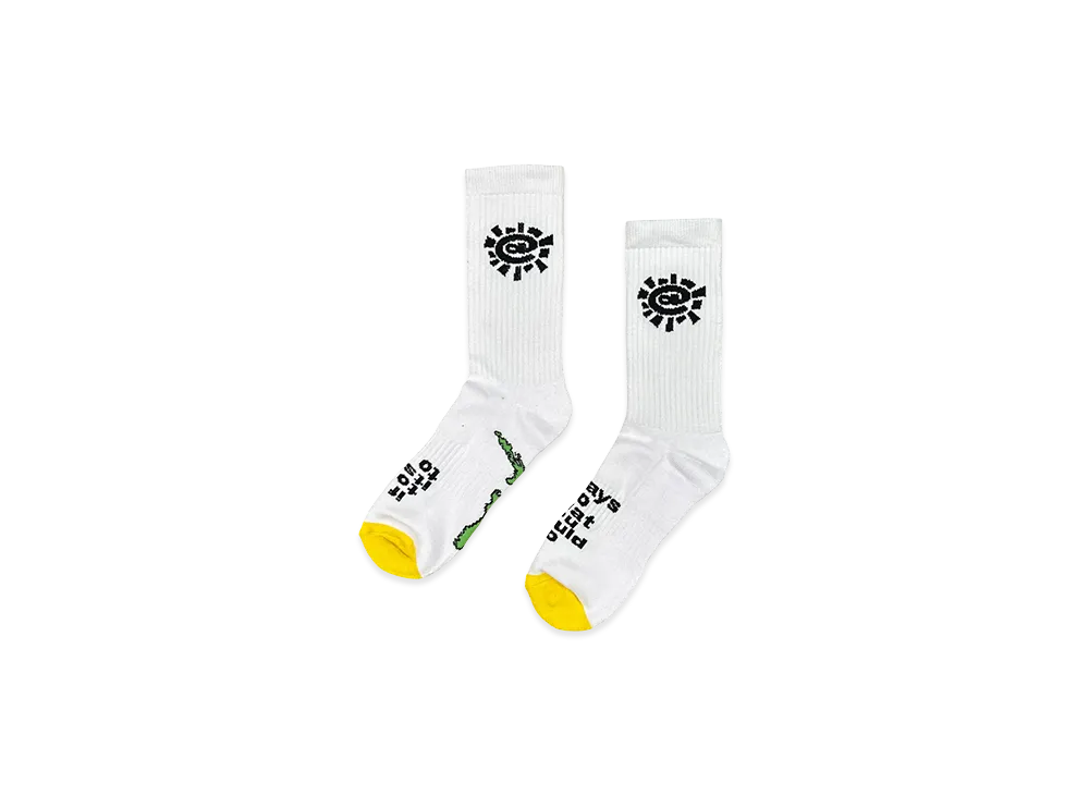ALWAYTH Black Sun Sock "White"