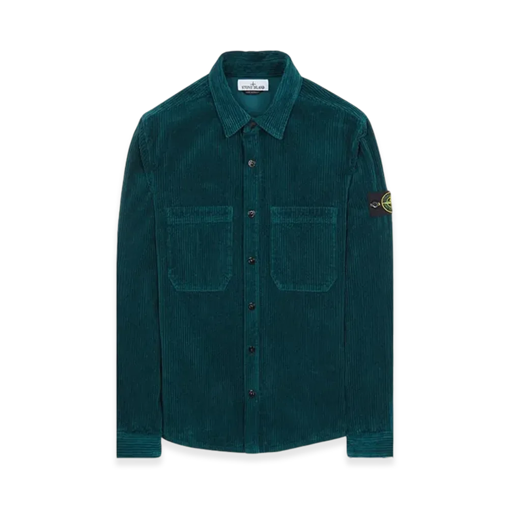 Stone Island 11311 11 Corduroy 400 TC Overshirt - 23FW "Petrol Green"