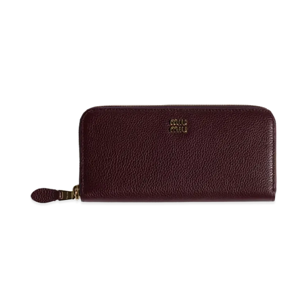 MIU MIU Leather Wallet "Burgundy"