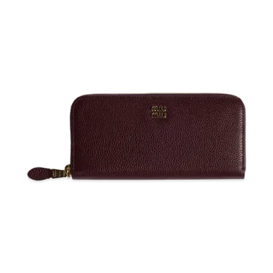 MIU MIU Leather Wallet "Burgundy"