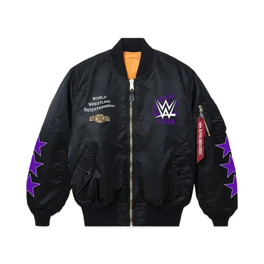 ANTI SOCIAL SOCIAL CLUB x WWE Championship Belt Jacket "Black"