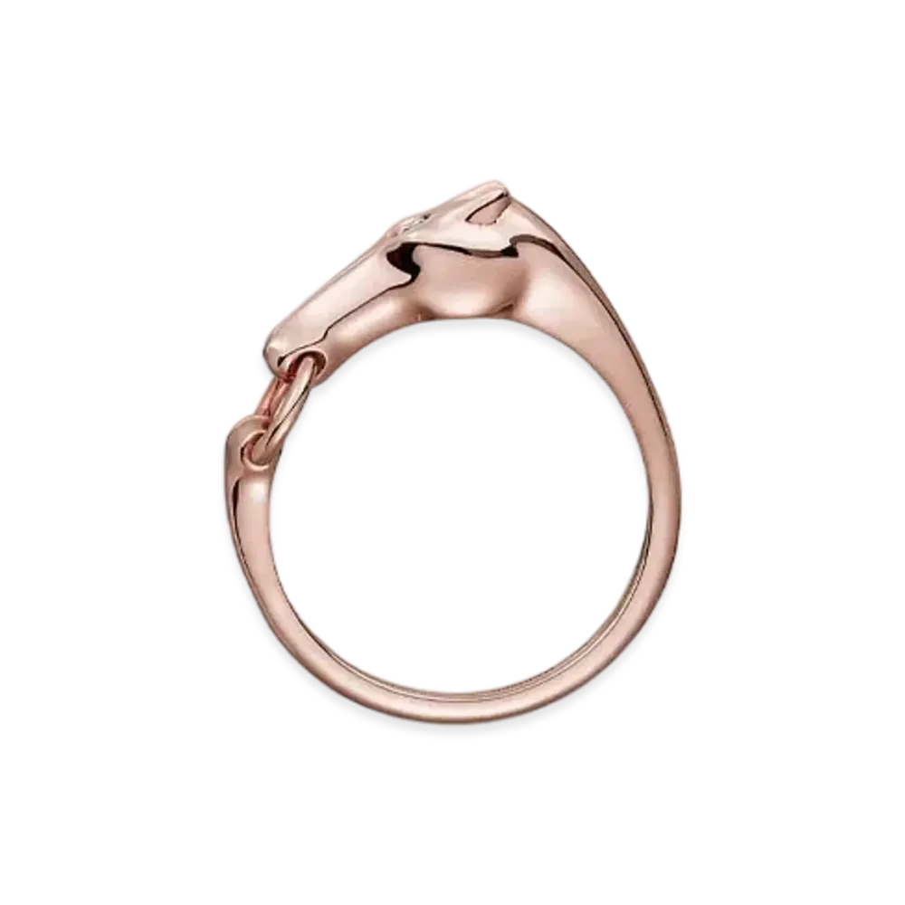 Hermes Galop Ring PM "Pink Gold/1 Diamond"