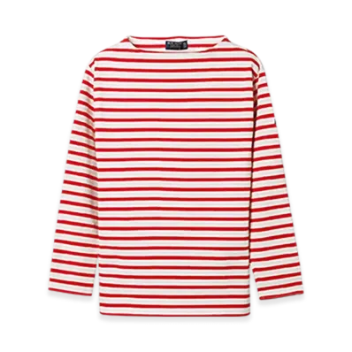 SAINT JAMES Boatneck Long Sleeve T-shirt Guildo "Ecru Tulip"