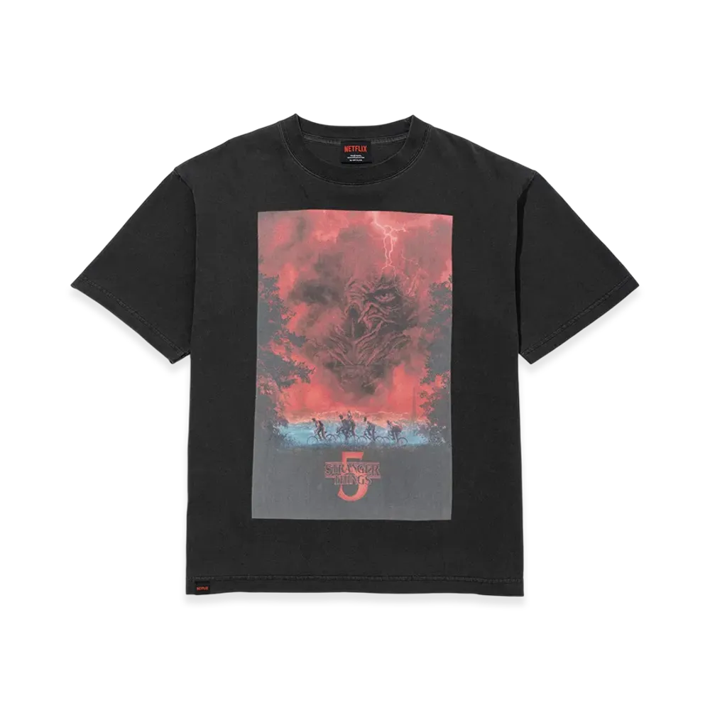 Netflix Stranger Things x V.A. Pigment S5 A Tee "Black"