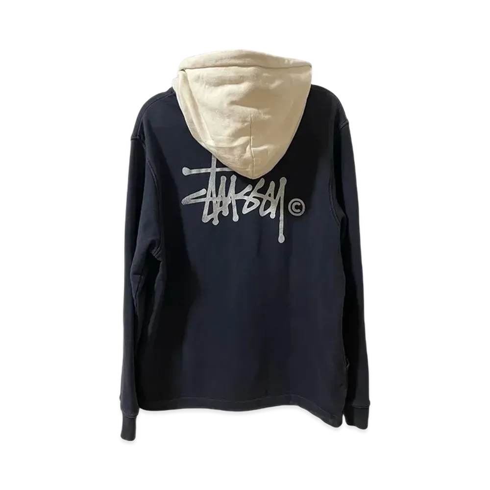 Stussy Two Tone Hoodie "Dark Navy/White"