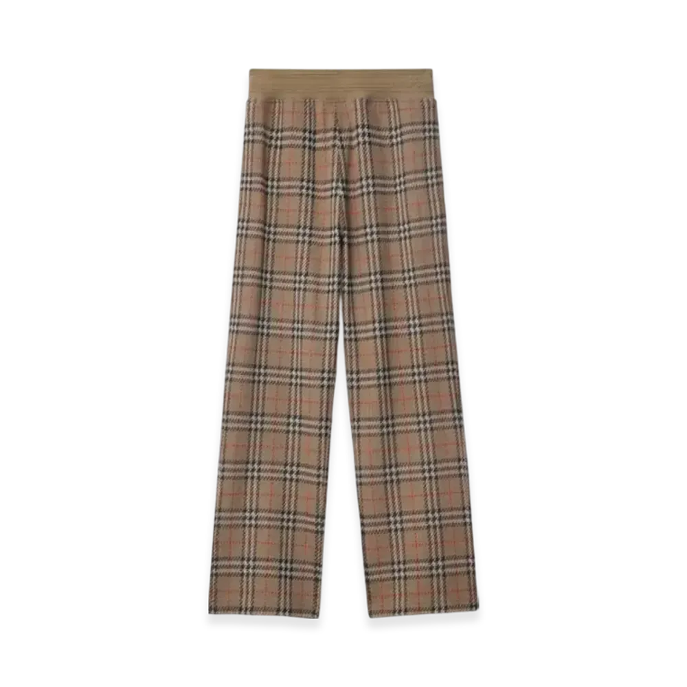 Burberry Check Cotton Blend Track Pants "Nuts"