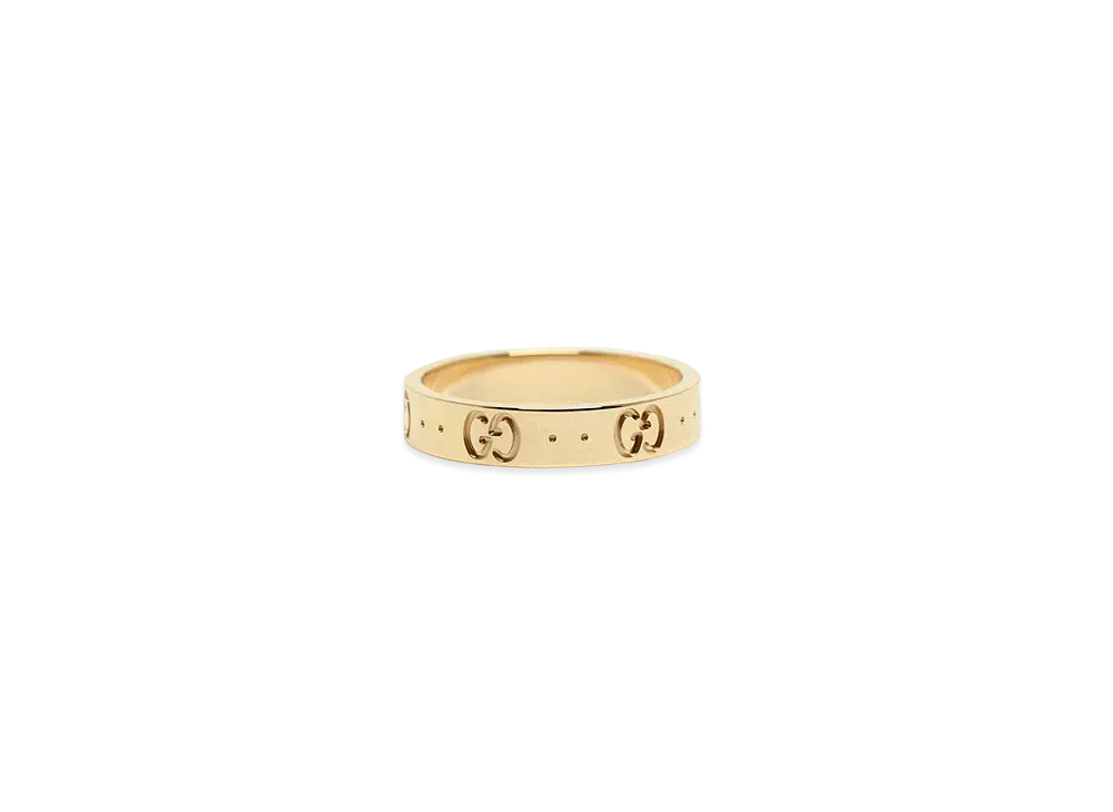 GUCCI 18K Medium Width Icon "Yellow Gold"