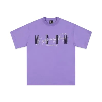 MR. ENJOY DA MONEY Horizontal Logo Handwritten Short Sleeve "Purple"