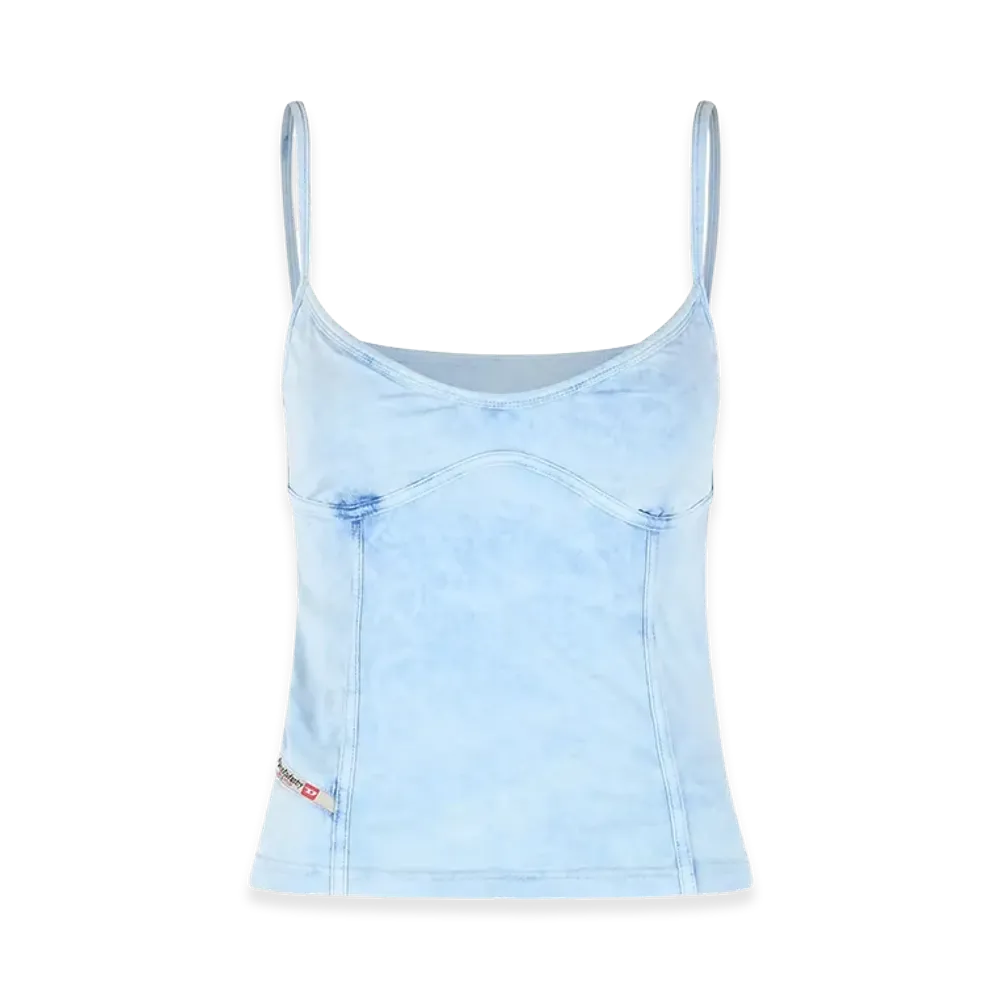 Diesel Women's Ony Stretch Cotton Tank Top "Light Blue"
