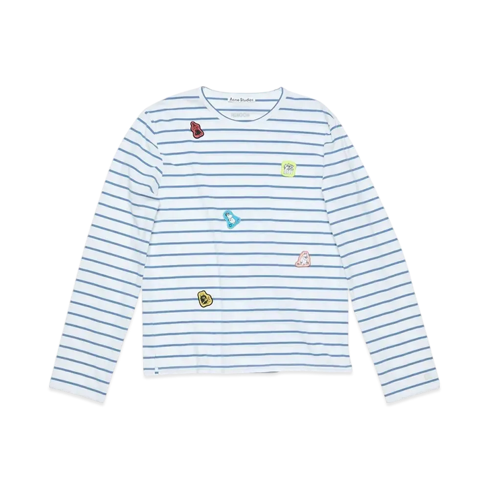 Acne Studios x Moomin Long Sleeve T-Shirt "White/Blue"