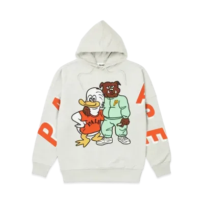 PALACE DOG AND DUCK DROP SHOULDER HOOD "Grey Marl"