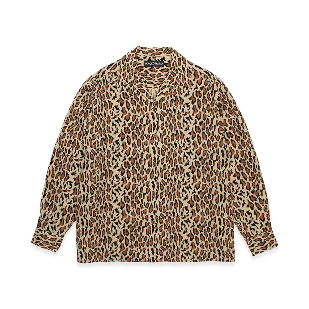 WACKO MARIA Leopard Hawaiian Shirt "Beige"