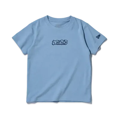 NEW ERA Child Short Sleeve Cotton T-shirt Bubble Logo "Mist Blue"