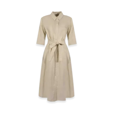 MM6 Maison Margiela Women's Mmltabella Shirt Dress in Milk Linen "White"