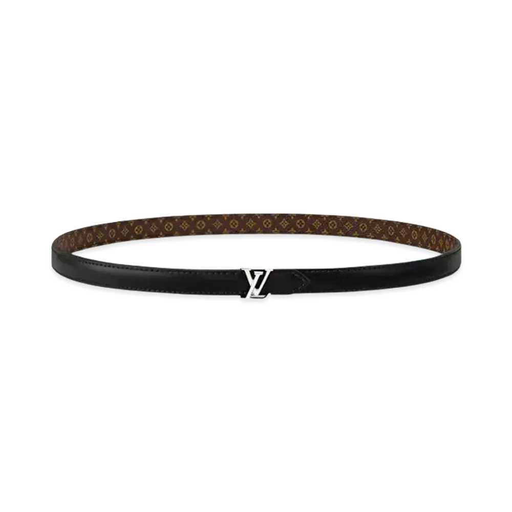 Louis Vuitton Mini LV 15mm Reversible Belt Monogram Canvas LV Initial "Noir"