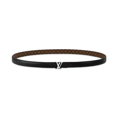 Louis Vuitton Mini LV 15mm Reversible Belt Monogram Canvas LV Initial "Noir"