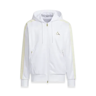 adidas Staygold Loose Fit Hooded Track Top "White/Gold Metallic"