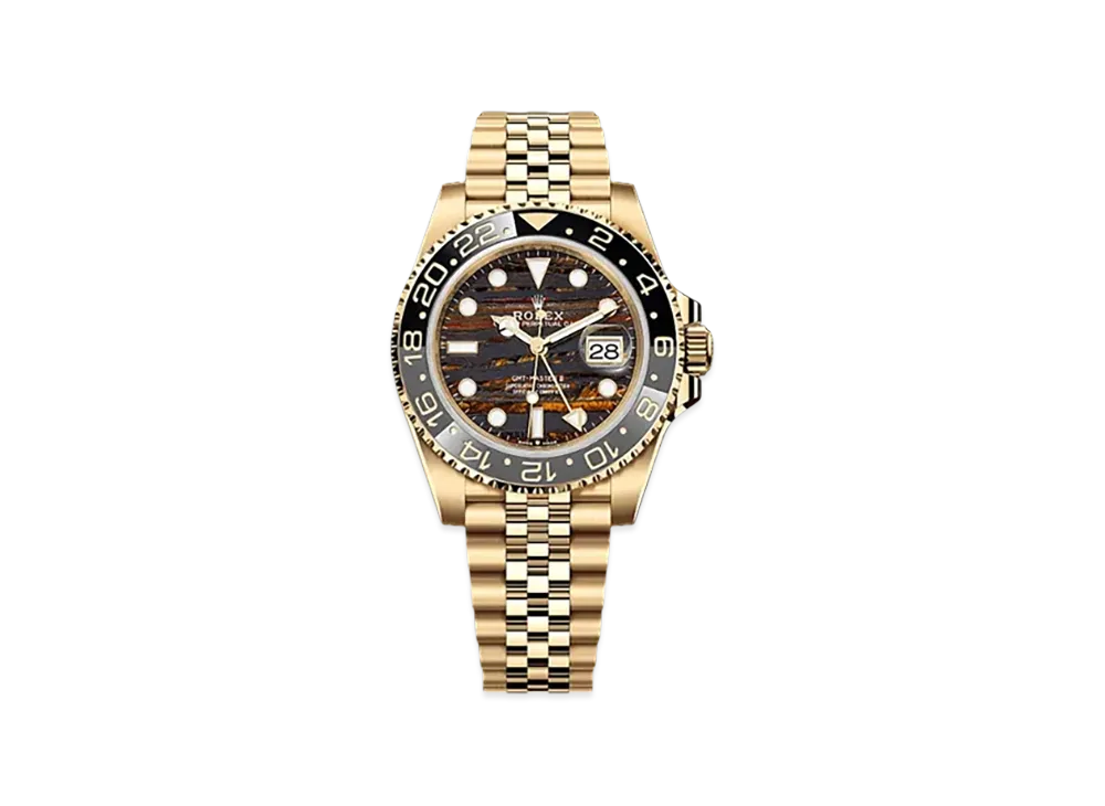 ROLEX GMT-Master II 40mm Yellow Gold 126718GRNR "Tiger Iron"