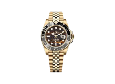 ROLEX GMT-Master II 40mm Yellow Gold 126718GRNR "Tiger Iron"