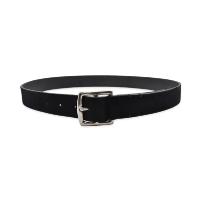 MINEDENIM Suede Leather Belt "Black"
